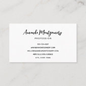 Carte De Visite Squelette éffrayant avec Citrouilles mal (Dos)