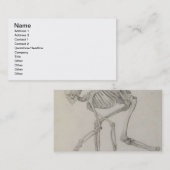Carte De Visite Squelette humain : Vue latérale dans la posture de (Devant / Derrière)
