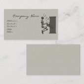 Carte De Visite Squelette Jouer Piano Musique Drôle (Devant / Derrière)