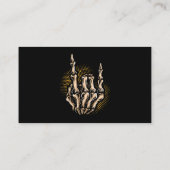 Carte De Visite Squelette Rock Halloween Music Lover 209 (Dos)