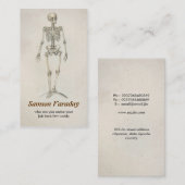 carte de visite squelettique d'anatomie (Devant / Derrière)