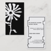 Carte De Visite squiggles de fleurs (Devant / Derrière)