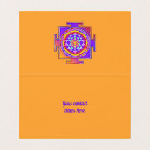 Carte De Visite Sri Yantra - Symbole hindouiste Design 1 (Intérieur déplié)