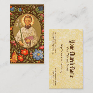 Carte De Visite St. Aloysius Gonzaga (PM 01) Fond perdu