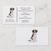 Carte De Visite St Bernard Chien Design Embarquement Kennels (Devant / Derrière)