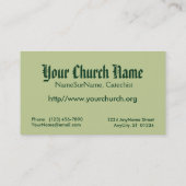 Carte De Visite St. César de Bus (SLE 001) (Dos)