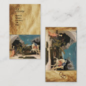 Carte De Visite ST. GEORGE, DRAGON ET MONogramme DE PARCHEMENT PRI (Devant / Derrière)