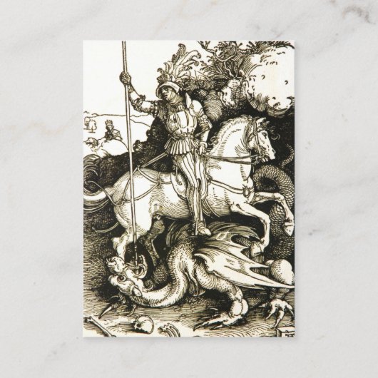CARTE DE VISITE ST GEORGE ET DRAGON (Dos)