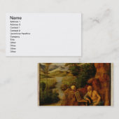 Carte De Visite St Jerome, c.1500 (huile sur le panneau) (Devant / Derrière)