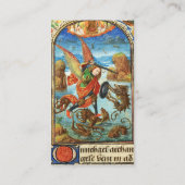Carte De Visite ST. MICHAEL ARCHANGEL ET DRAGON Miniature flamande (Dos)