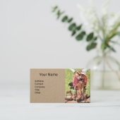 Carte De Visite ST. MICHAEL, DRAGON ET JUSTICE, Brown Vert Rouge (Debout devant)