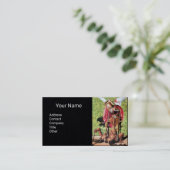 Carte De Visite ST. MICHAEL, DRAGON ET JUSTICE, Rouge Vert Noir (Debout devant)