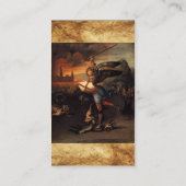 Carte De Visite St Michael et Dragon Brown Parchment Blanc (Dos)