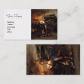 Carte De Visite St Michael et le Dragon, brun blanc (Devant / Derrière)