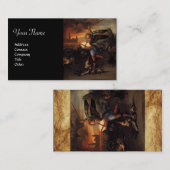 Carte De Visite St Michael et le Dragon, noir (Devant / Derrière)