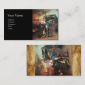 Carte De Visite St Michael et le Dragon, noir (Devant / Derrière)