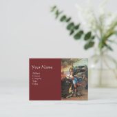 Carte De Visite St Michael et le Dragon, Rouge (Debout devant)