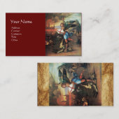 Carte De Visite St Michael et le Dragon, rouge (Devant / Derrière)