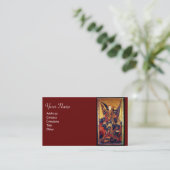 Carte De Visite St. Michel vainquant le diable en chevalier médiév (Debout devant)