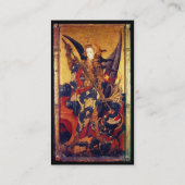 Carte De Visite St. Michel vainquant le diable en chevalier médiév (Dos)