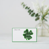 Carte De Visite St. Patrick's Day - Pas Irlandais, juste vilain (Debout devant)
