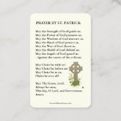 Carte De Visite St. Patrick's  Holy Card Catholic Prayer (Dos)