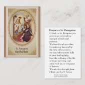 Carte De Visite St Saint patron pérégrin de prière de Jésus de (Devant / Derrière)