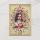 Carte De Visite St Therese de cru la petite prière de fleur (Devant)