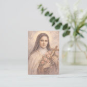Carte De Visite St. Therese Jesus Crucifix Novena Holy Card (Debout devant)
