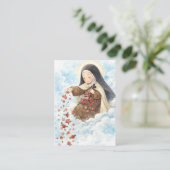 Carte De Visite St. Therese Jesus Crucifix Novena Holy Card (Debout devant)