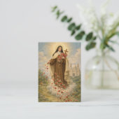 Carte De Visite St. Therese Little Flower  Novena Holy Card (Debout devant)
