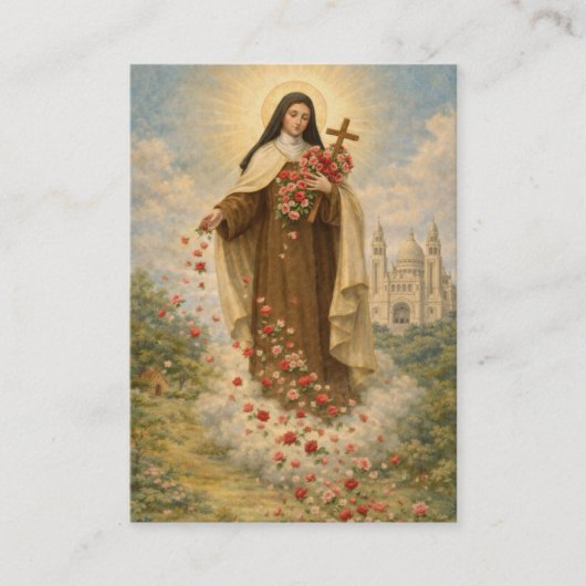 Carte De Visite St. Therese Little Flower  Novena Holy Card (Devant)