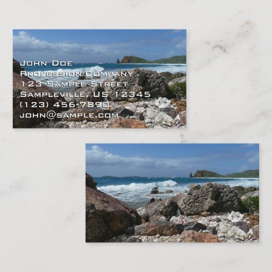 Carte De Visite St. Thomas Rocky Beach (Devant / Derrière)