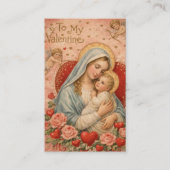 Carte De Visite St. Valentine Prayer Poem Religious - Holy Card (Devant)