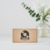 Carte De Visite Stack of Vinyl Records (Debout devant)