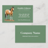 Carte De Visite Staillion Cheval Pinto Dun Paint Buckskin (Devant / Derrière)