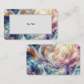 Carte De Visite Stained glass pastel colourful abstract (Devant / Derrière)