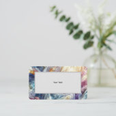 Carte De Visite Stained glass pastel colourful abstract (Debout devant)