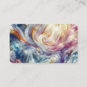 Carte De Visite Stained glass pastel colourful abstract (Dos)