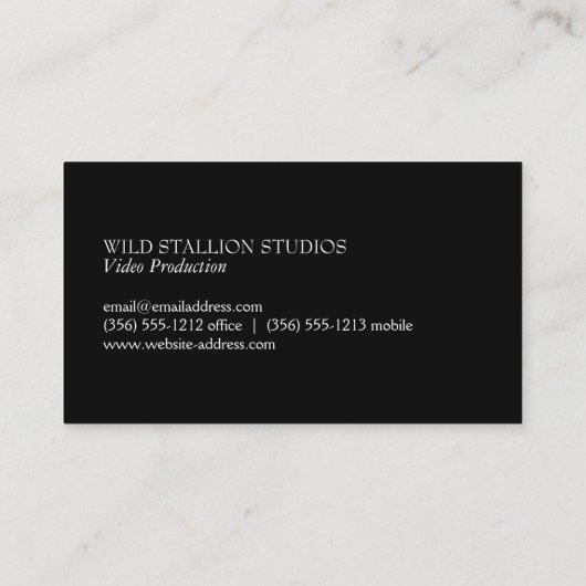 Carte De Visite Stallion (Dos)