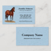 Carte De Visite Stallion Cheval du Quartier Brown Bay (Devant / Derrière)
