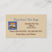 Carte De Visite Stand de chien chaud personnalisé ou panier alimen (Devant)