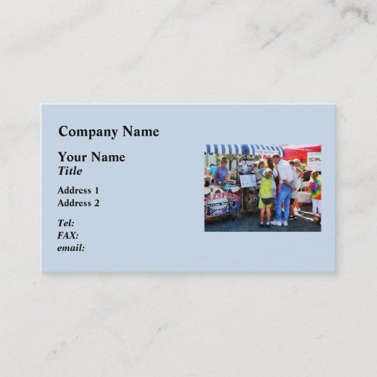 Carte De Visite Stand de glace (Devant)