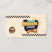 Carte De Visite Stand de hamburger rétro (Devant)