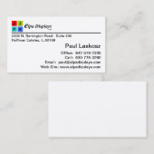 Carte de visite standard (Devant / Derrière)