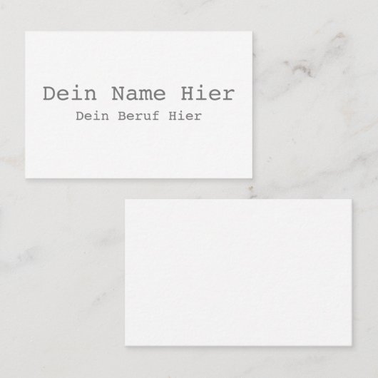 Carte de visite standard (Devant / Derrière)