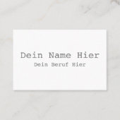 Carte de visite standard (Devant)