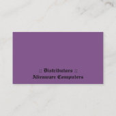 Carte de visite standard (Dos)