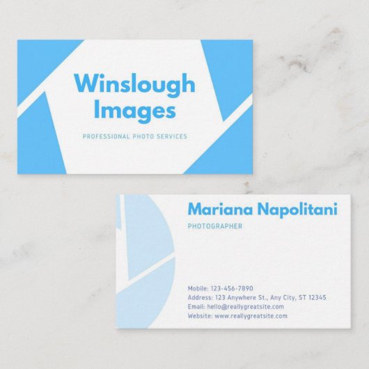 Carte de visite standard (Devant / Derrière)