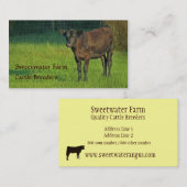 Carte de visite standard 3 de ferme de Taureau ou (Devant / Derrière)